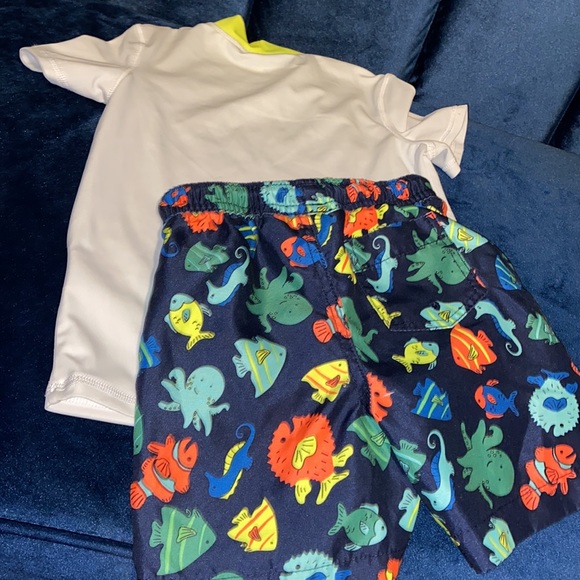 Lands' End Swim 32 Swim Trunks And Matching Rash Guard Poshmark